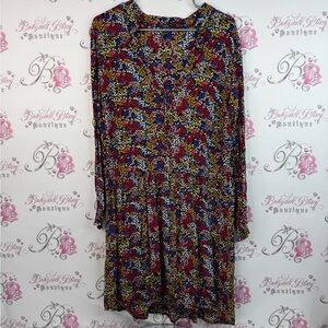 Set Europe dress flowers petals rainbow style dots Floral Multicolor Dress